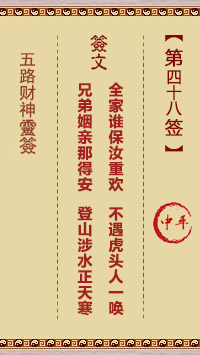 五路财神灵签第48签