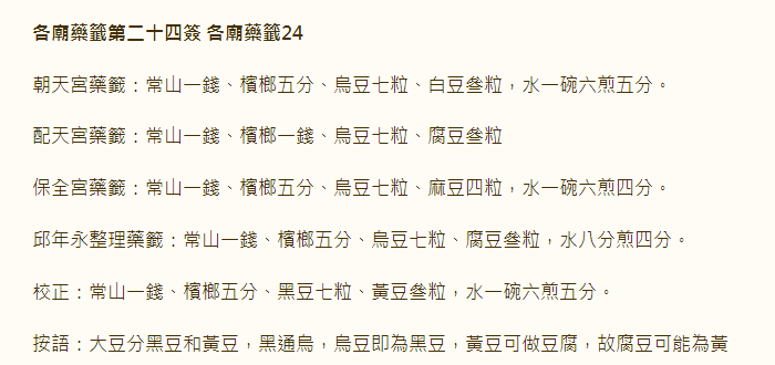 各庙药签第24签